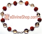 Picture of Rudraksha Smokey Quartz Combination Bracelet in Silver