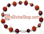 Picture of Rudraksha Sunstone Combination Bracelet in Silver