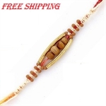 Picture of Handcrafted Rakhi with Sandalwood beads