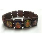 Picture of Stretch Bracelet Hindu Gods and Goddess Yoga Wooden Stretchy Bracelets Fits