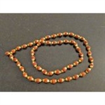 Picture of Yoga Gift- Full Rudraksha with Golden Caps Mala Yoga Meditation Shiva Mala (54+1) Beads