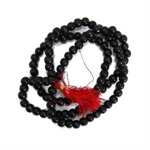 Picture of Black Tulsi Mala Rosary from India, 28 Inches, 5mm Beads