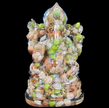 Picture of 9 Grain Ganesha Statue - Ganesha Idol Made Using Navgraha Grains, Pulses 3 Inch