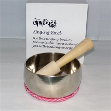 Picture of Buddhism singing bowl 9cm with striker and bowl mat.Storage Box