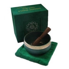 Picture of Green Singing Bowl Box Gift Set Tibetan Meditation